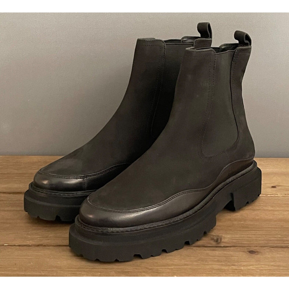 Seychelles Women's Savor the Moment Chelsea Boots Size 8.5 Black Leather Lug - Picture 5 of 12